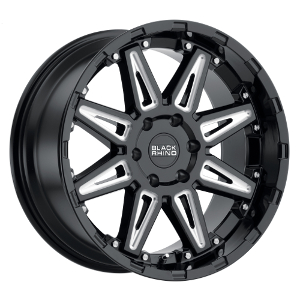 Black Rhino Rush Gloss Black W/ Milled Spokes