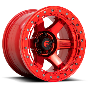 Fuel D123 Block Beadlock Candy Red W/ Red Ring