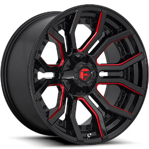 Fuel Rage D712 Gloss Black W/ Candy Red Accents