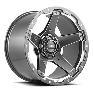 Grid Offroad GD04 Gloss Graphite W/ Milled Spokes