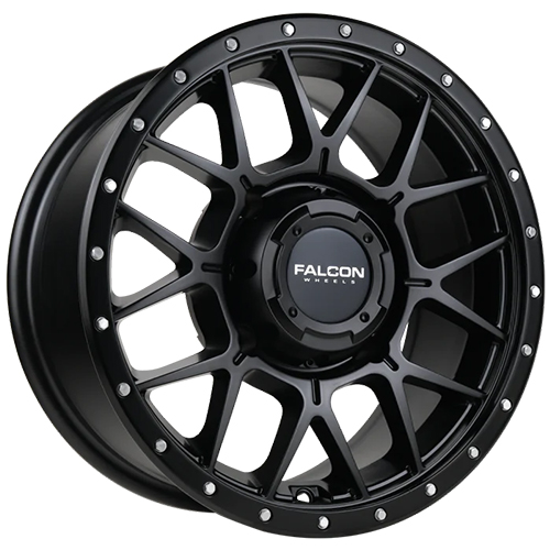 Falcon Wheels X1 Gunner UTV Matte Black With Matte Black Ring