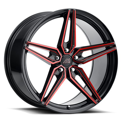 Mach Forged MF.2 Gloss Black With Red Machined Face