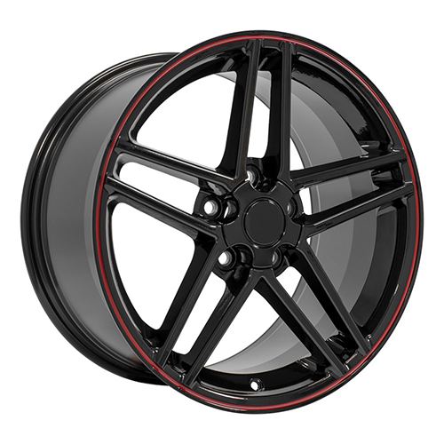 OE Wheels Chevrolet Corvette C6 Z06 CV07A Gloss Black W/ Redline
