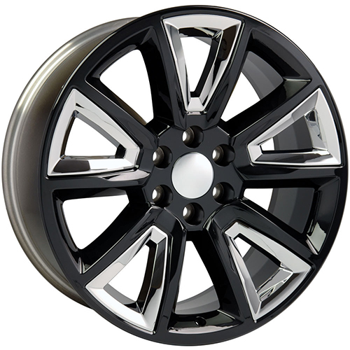 OE Wheels Chevrolet Tahoe CV73 Gloss Black W/ Chrome Inserts