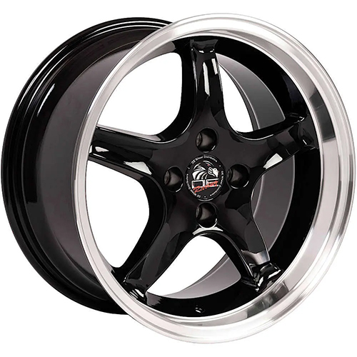 OE Wheels Ford Mustang Cobra FR04 Black W/ Machined Lip