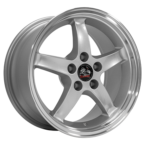 OE Wheels Ford Mustang Cobra FR04 Silver W/ Machined Lip