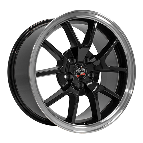 OE Wheels Ford Mustang FR500 FR05 Black W/ Machined Lip