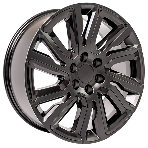 OE Wheels GMC Sierra CV39 Satin Black W/ Gloss Black