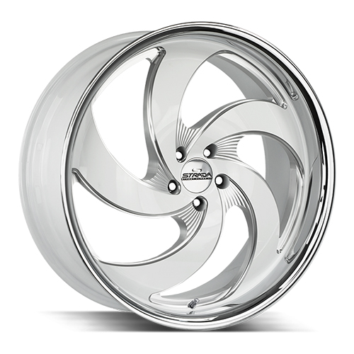 Strada Street Classics Retro 5 C05 Gloss White With Milled Stainless Lip