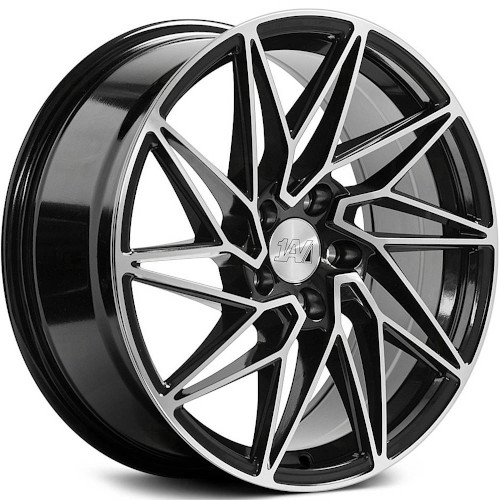 1AV ZX10 Gloss Black W Polished Face - Part Number 818BLNK40ZX10BP-5x4.5 1AV ZX10 Gloss Black W Polished Face Photo
