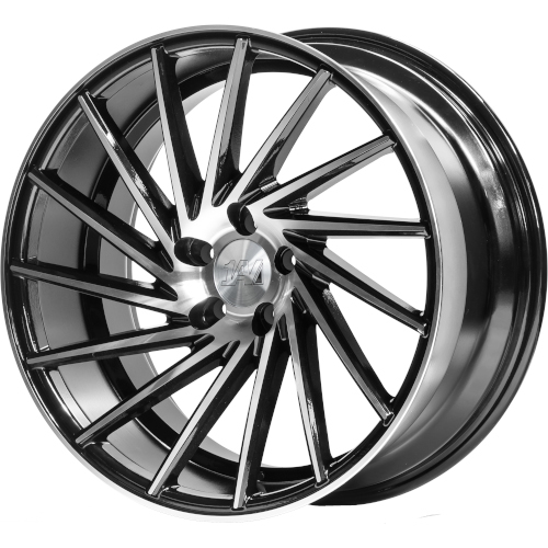 1AV ZX1 Gloss Black W Machined Face - Part Number 8520BLNK40ZX1BP-5x120 1AV ZX1 Gloss Black W Machined Face Photo