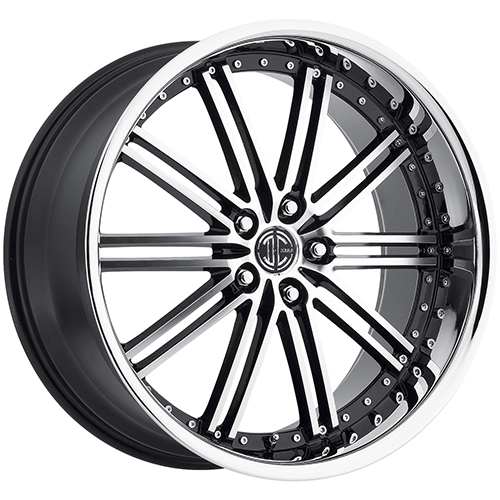 2Crave Signature Series No.33 Gloss Black W/ Diamond Cut Face & Chrome Lip - Part Number N33-2290HH15JK 2Crave Signature Series No.33 Gloss Black W/ Diamond Cut Face & Chrome Lip Photo