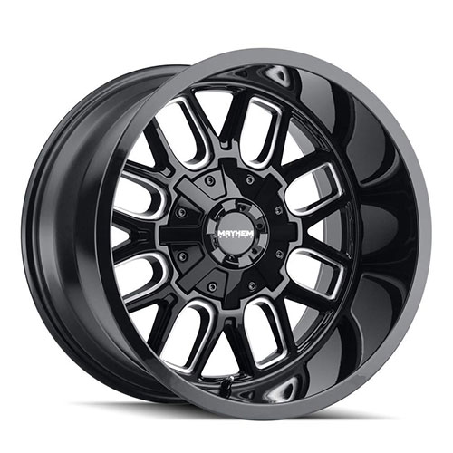 Mayhem Cogent 8107 Gloss Black W/ Milled Spokes - Part Number 8107-7952BM Mayhem Cogent 8107 Gloss Black W/ Milled Spokes Photo