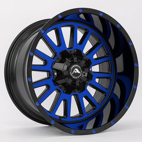 American Offroad A105 Gloss Black W/ Blue Face - Part Number A10520A2xxx-44BMF-527Blue American Offroad A105 Gloss Black W/ Blue Face Photo