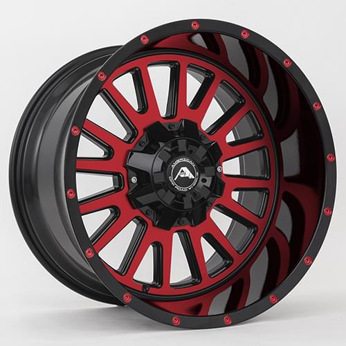 American Offroad A105 Gloss Black W/ Red Face - Part Number A10520A2xxx-44BMF-514Red American Offroad A105 Gloss Black W/ Red Face Photo