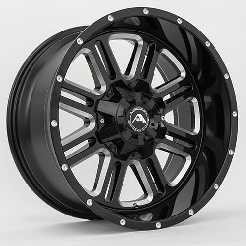 American Offroad A106 Gloss Black W/ Milled Spokes - Part Number A10620A063539-24BMI American Offroad A106 Gloss Black W/ Milled Spokes Photo