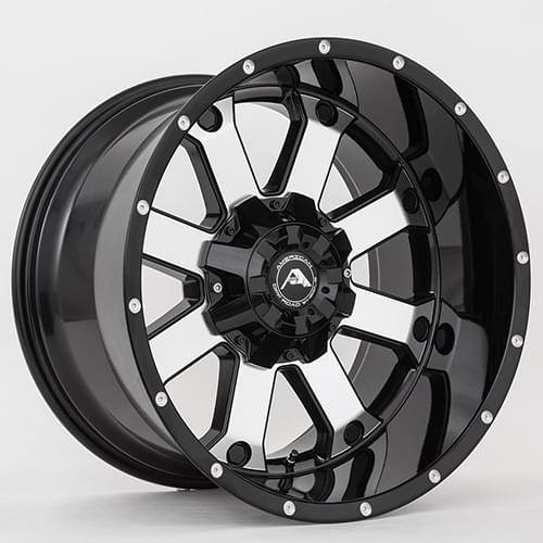 American Offroad A108 Gloss Black W/ Machined Face - Part Number A10820A2550-44BMF American Offroad A108 Gloss Black W/ Machined Face Photo