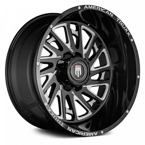 American Truxx Blade AT1905 Matte Black W/ Milled Spokes - Part Number AT1905-24450M-76 American Truxx Blade AT1905 Matte Black W/ Milled Spokes Photo