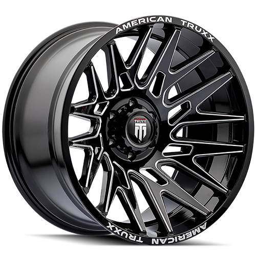 American Truxx Evolution AT1919 Gloss Black W/ Milled Spokes - Part Number AT1919-22283BM American Truxx Evolution AT1919 Gloss Black W/ Milled Spokes Photo