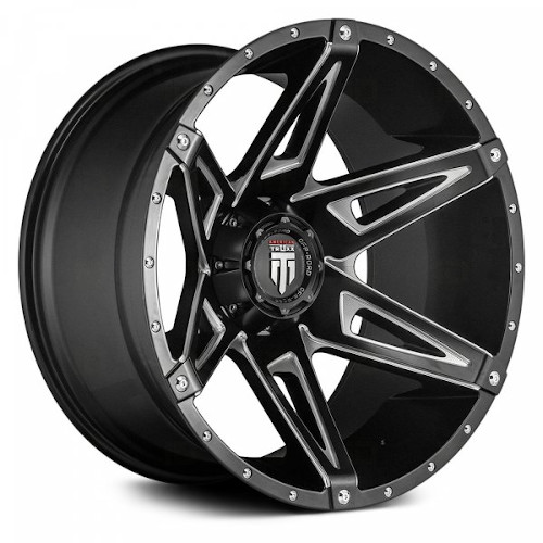 American Truxx Kutz AT1902 Gloss Black W/ Milled Spokes - Part Number AT1902-8952M-12 American Truxx Kutz AT1902 Gloss Black W/ Milled Spokes Photo