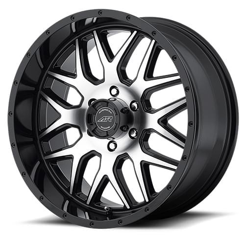 American Racing AR910 Gloss Black W/ Machined Face - Part Number AR91078512300 American Racing AR910 Gloss Black W/ Machined Face Photo