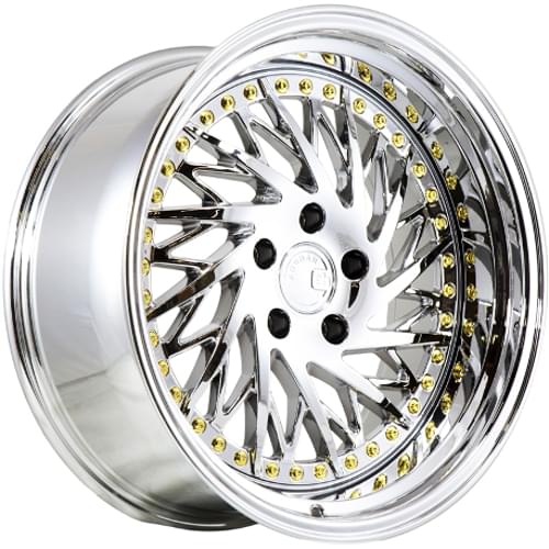 Aodhan Ds03 Vacuum Chrome W/ Gold Rivets - Part Number DS318955114330VC_P Aodhan Ds03 Vacuum Chrome W/ Gold Rivets Photo