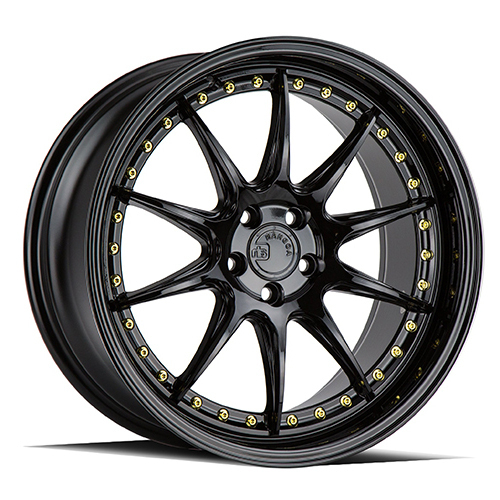 Aodhan DS07 Gloss Black W/ Gold Rivets - Part Number DS71911511422GB Aodhan DS07 Gloss Black W/ Gold Rivets Photo