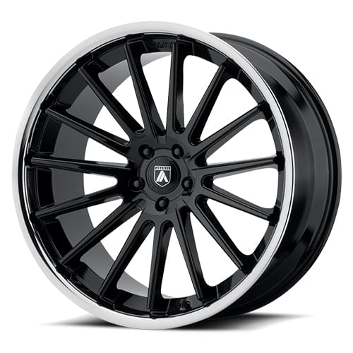 Asanti Black Label ABL-24 Gloss Black W/ Chrome Lip - Part Number ABL24-20051238BK Asanti Black Label ABL-24 Gloss Black W/ Chrome Lip Photo