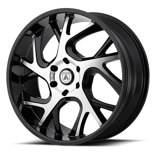 Asanti Black Label ABL-16 Gloss Black W/ Machined Face - Part Number ABL16-24906230MS Asanti Black Label ABL-16 Gloss Black W/ Machined Face Photo