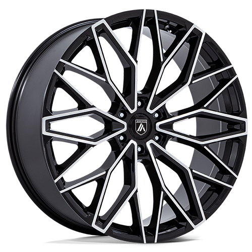 Asanti Black Label ABL50 Mogul 6 Gloss Black W/ Machined Face - Part Number AB050BD24106330 Asanti Black Label ABL50 Mogul 6 Gloss Black W/ Machined Face Photo
