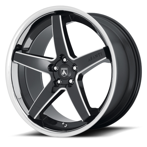 Asanti Black Label Regal Milled W Chrome Lip - Part Number ABL31-22905632BK Asanti Black Label Regal Milled W Chrome Lip Photo