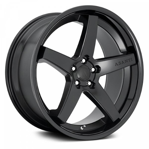 Asanti Black Label ABL-31 Satin Black W/ Gloss Black Lip - Part Number ABL31-22905632SB Asanti Black Label ABL-31 Satin Black W/ Gloss Black Lip Photo