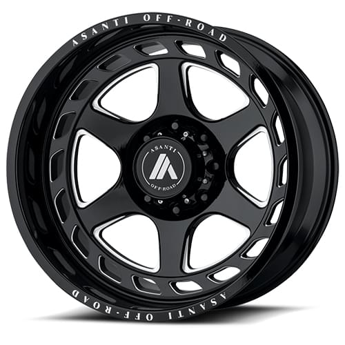 Asanti Offroad AB816 Gloss Black W/ Milled Spokes - Part Number AB816-201087GB18N Asanti Offroad AB816 Gloss Black W/ Milled Spokes Photo