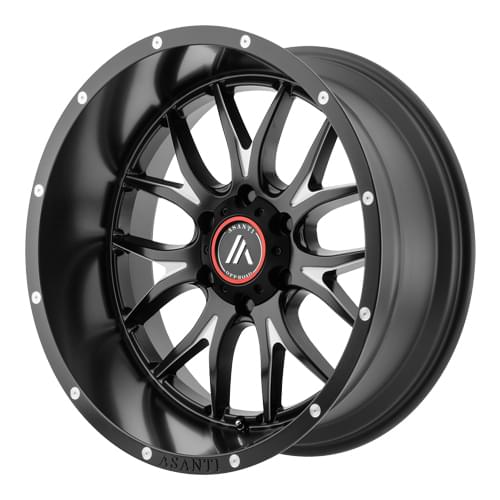 Asanti Offroad AB807 Carbine Satin Black W/ Milled Spokes - Part Number AB807-22108518NBM Asanti Offroad AB807 Carbine Satin Black W/ Milled Spokes Photo