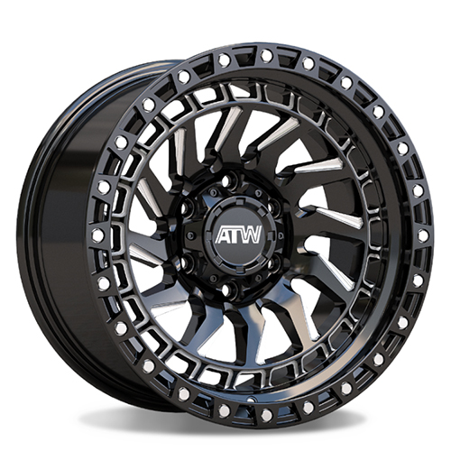 ATW Offroad Culebra Gloss Black W/ Milled Spokes & Stainless Bolts - Part Number WATWCUL1795086 ATW Offroad Culebra Gloss Black W/ Milled Spokes & Stainless Bolts Photo
