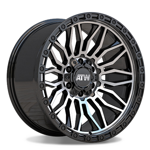ATW Offroad Nile Gloss Black W/ Machined Face & Black Lip - Part Number WATWNIL1795120 ATW Offroad Nile Gloss Black W/ Machined Face & Black Lip Photo