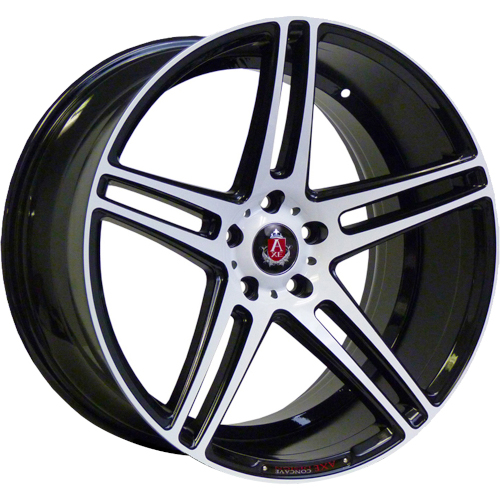 Axe EX12 Black W/ Gloss White Spokes - Part Number 920BLANK38EX12WH-5x120 Axe EX12 Black W/ Gloss White Spokes Photo
