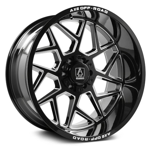 Axe Off-Road 1.0 Gloss Black W/ Milled Accents - Part Number 24128165-44AX1BM Axe Off-Road 1.0 Gloss Black W/ Milled Accents Photo