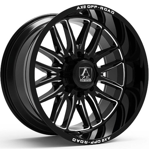 Axe Off-Road Hades Gloss Black W/ Milled Accents - Part Number 24128180-44HADBM Axe Off-Road Hades Gloss Black W/ Milled Accents Photo