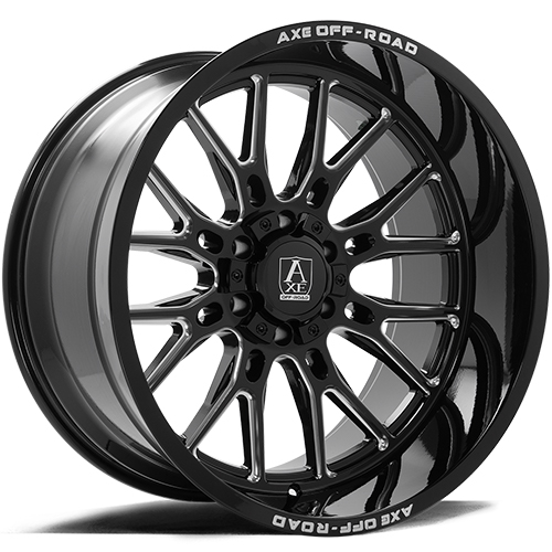 Axe Off-Road Atlas Gloss Black Milled - Part Number 241210H-44ATLBM Axe Off-Road Atlas Gloss Black Milled Photo