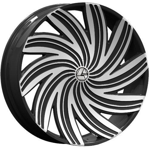 Azara AZA-502 Gloss Black Machined - Part Number AZAC502208551101143+35BM Azara AZA-502 Gloss Black Machined Photo