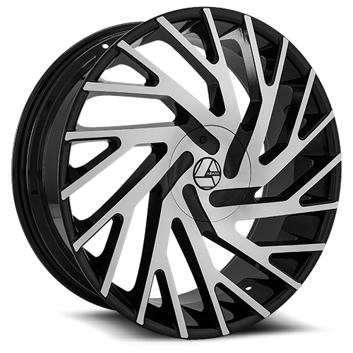 Azara AZA-505 Gloss Black Machined - Part Number AZA-50526955115120+15BM Azara AZA-505 Gloss Black Machined Photo