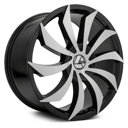 Azara AZA-507 Gloss Black Machined - Part Number AZAC507208051121143+35BM Azara AZA-507 Gloss Black Machined Photo
