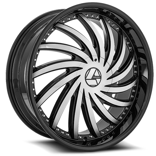 Azara AZA-508 Gloss Black Machined - Part Number AZA-508269551271397+15BM Azara AZA-508 Gloss Black Machined Photo