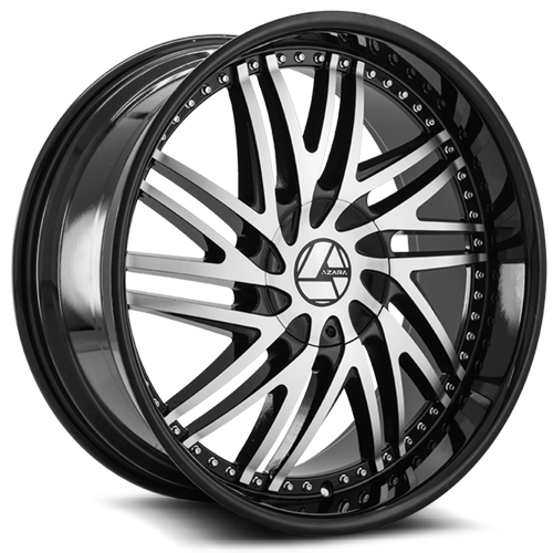 Azara AZA-509 Gloss Black Machined - Part Number AZA-50924905115120+35BM Azara AZA-509 Gloss Black Machined Photo