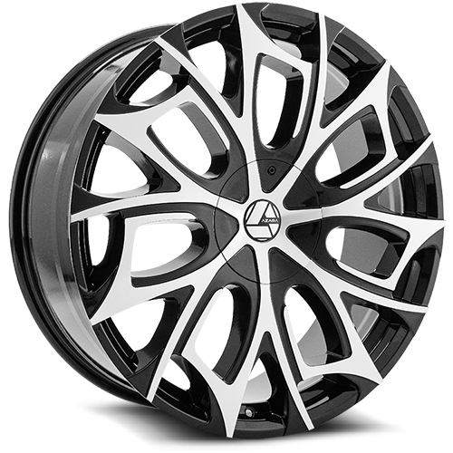 Azara AZA-512 Gloss Black Machined - Part Number AZAC512228551143120+38BM Azara AZA-512 Gloss Black Machined Photo