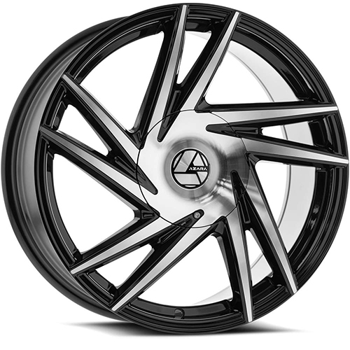 Azara AZA-529 Gloss Black Machined - Part Number AZA-529228551121143+38BM Azara AZA-529 Gloss Black Machined Photo