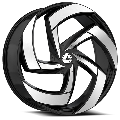 Azara AZA-530 Gloss Black W/ Machined Face - Part Number AZA-53028955115120+15BM Azara AZA-530 Gloss Black W/ Machined Face Photo