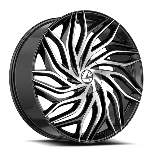 Azara AZA-537 Gloss Black Machined - Part Number AZA-53730955722BM Azara AZA-537 Gloss Black Machined Photo