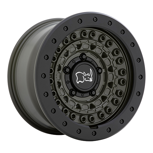 Black Rhino Barricade Olive Drab Green W/ Black Rock Guard - Part Number 2090BCD105150N10 Black Rhino Barricade Olive Drab Green W/ Black Rock Guard Photo